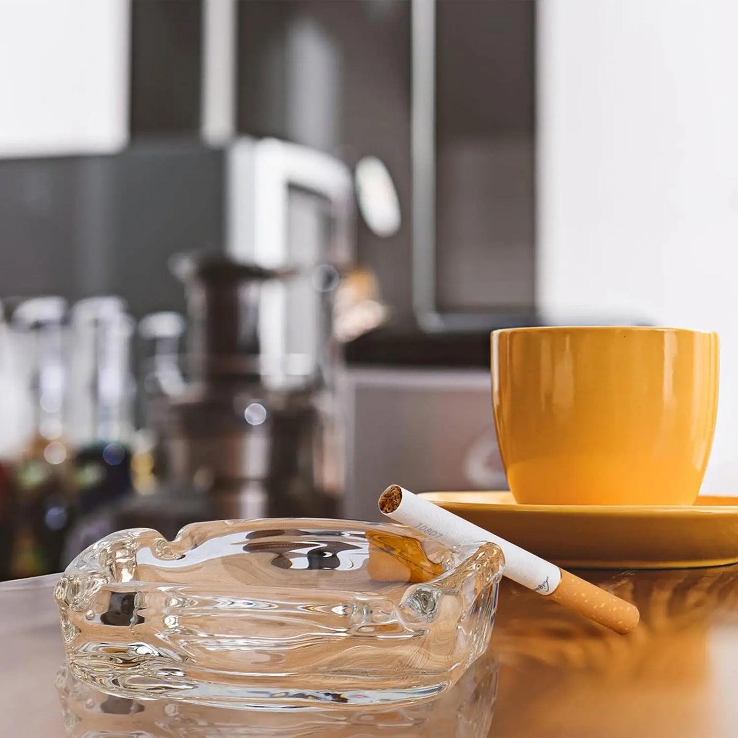 Traditional Square Glass Ashtray