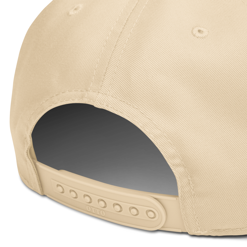 Beige cap with a gray interior on a white background